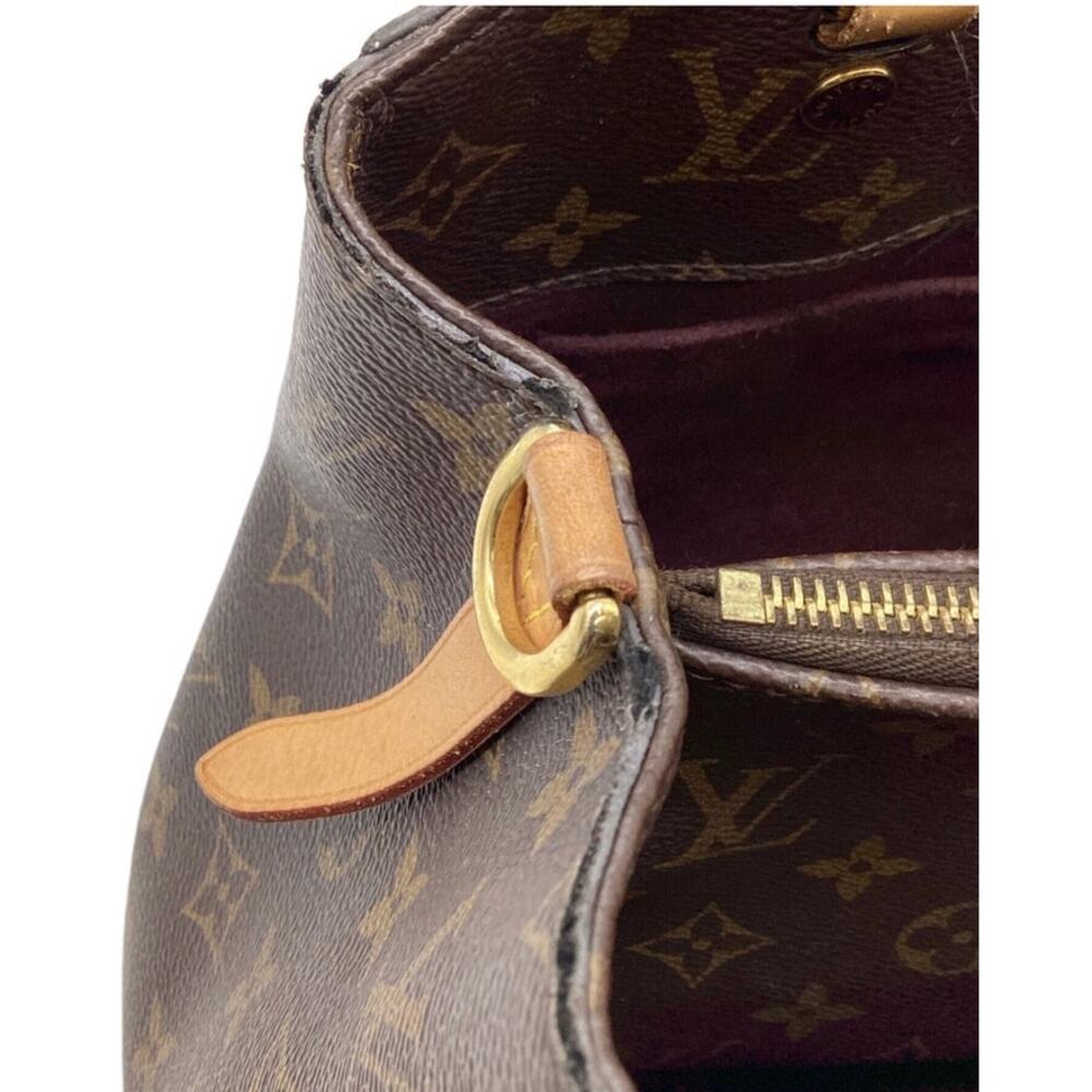 Louis Vuitton Leather Monogram Montaigne MM Bag Top Handle Satchel Luxe Glamour - Picture 4 of 9